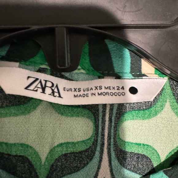 Zara Multicolored Print Pajama Style Top - Picture 9 of 9